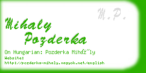 mihaly pozderka business card